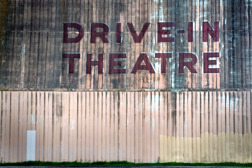 Drive in theatre sign